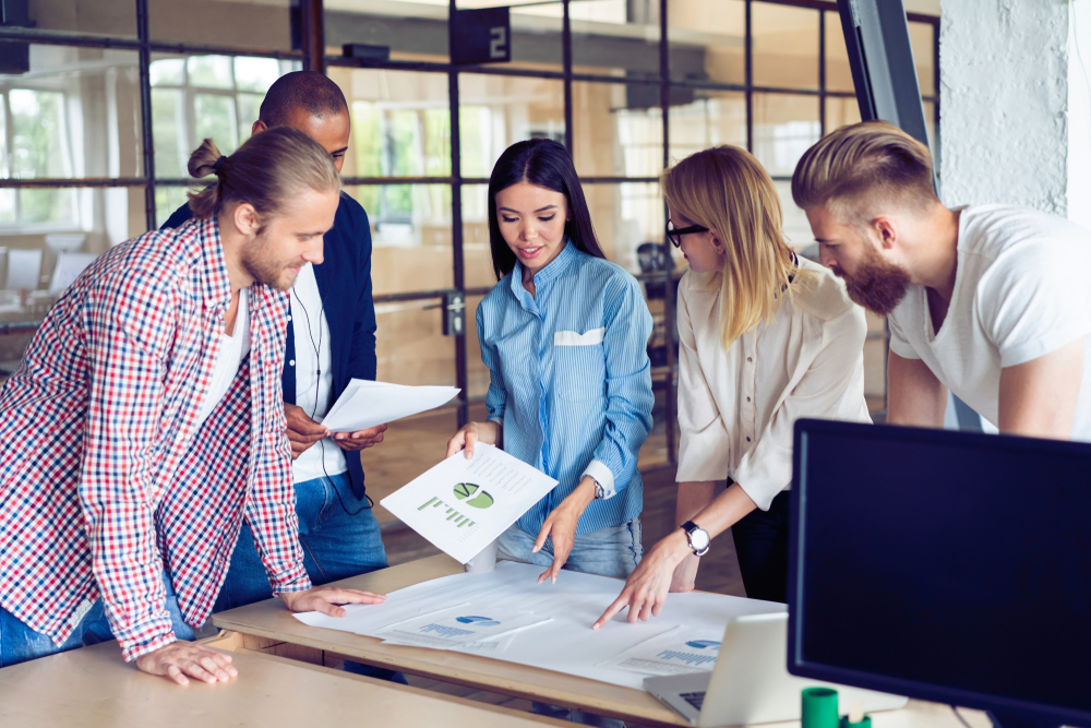 Successful,Team.,Group,Of,Young,Business,People,Working,And,Communicating